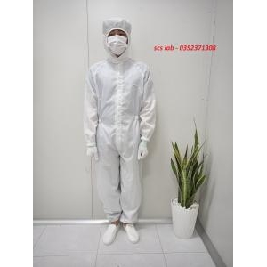 Áo liền quần liền nón cho phòng sạch- đồ bảo hộ phòng sạch - SCS Lab - SCS 109